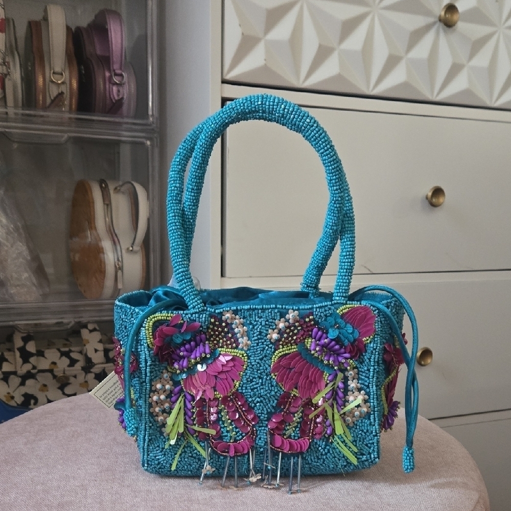 NWT India Beaded Bag
